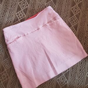S.C. & Co. White with Coral Print Skort